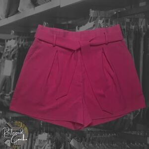 Free Press Pink Paperbag Tie Waist Shorts - Size XL
